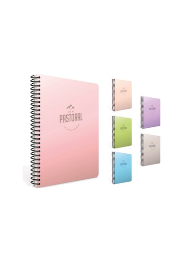 Gıpta Pastoral A4 120 Yaprak Kareli Spiralli Pp Plastik Kapak Defter 1 Adet