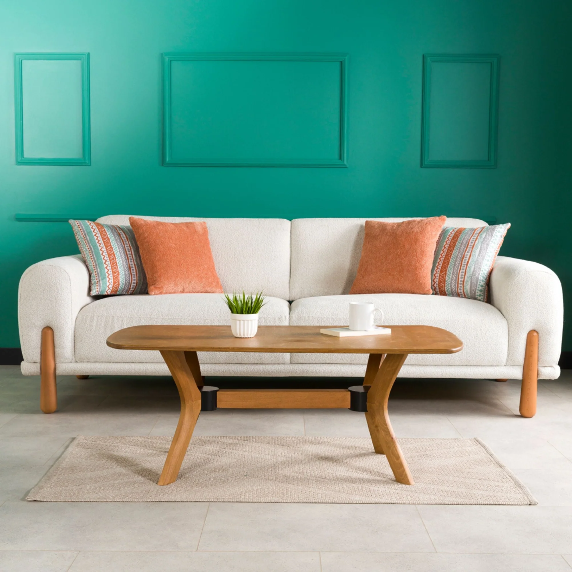 Furnirem Dikdörtgen Orta Sehpa 100 X 60 X 45 Cm Meşe