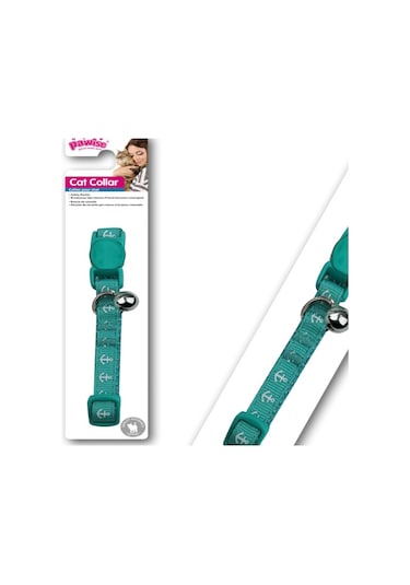 Pawise Çapa Desenli Yeşil Kedi Boyun Tasması 30 cm