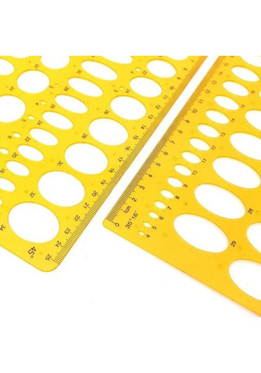 21cm/25cm Elips Çizim Çizim Şablonu Mekanik Cetvel Oval Yuvarlak