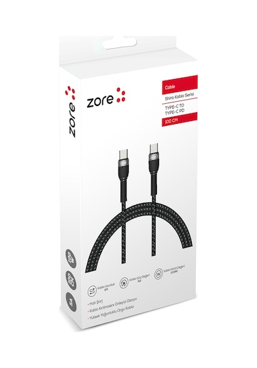 Alcatel 3x 2019/3x 2020 Uyumlu Hızlı Şarj Kablosu Pd To Type-c - Shıra 30cm 30 Cm