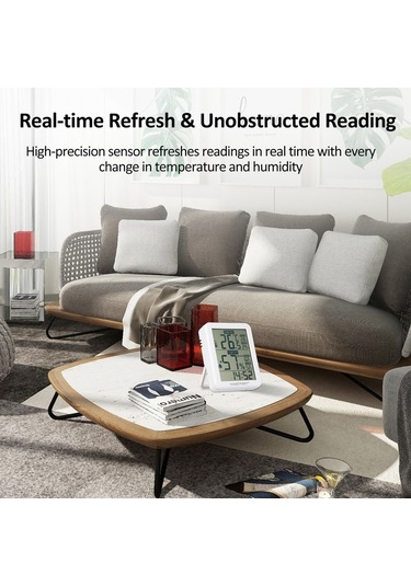 Besthome1 Minimum Boyutlu Dijital Higrometre Ve Termometre - Ev, Sera, Kiler İçin Nem Sıcaklık Ölçer