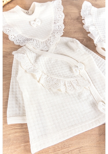 Fistolu Kendinden Desenli 5'li Kız Bebek Hastane Çıkışı Bebek Tak Çok Renkli