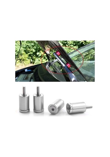 Cbtx 4 Adet Araba Modifiye İzolasyon Sütunu Motor Kapağı Bloke Edilmiş Vida Motor Türbini Havalandırma Contası Vida Yıkayıcı Gümüş Diğer