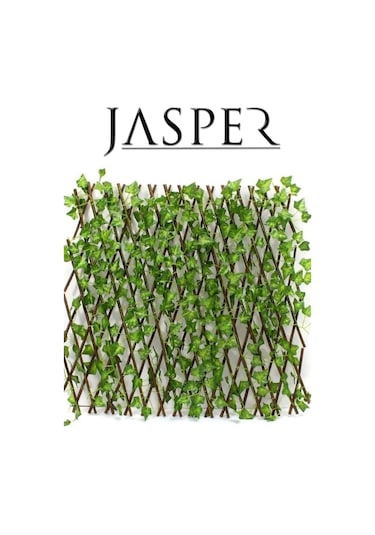 Jasper Yapay Çiçek Geniş Yaprak Akordiyon Çit 120 CM x 3 M