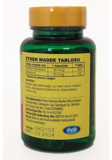 Vitapol Vitamin D3 K2 100 Softgel