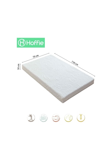 70x110 10 Cm Premium Bebek Yatağı Ortopedik İşbir Park Beşik Park Yatak Yatağı Çantalı 70x110cm Beyaz