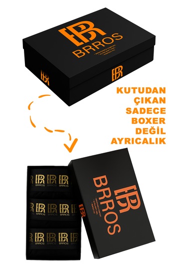 Maksfd Erkek 3 Lü Pamuklu Boxer Set Rahat Ve Esnek İç Giyim Erkek Boxer - Brros Modeli Siyah