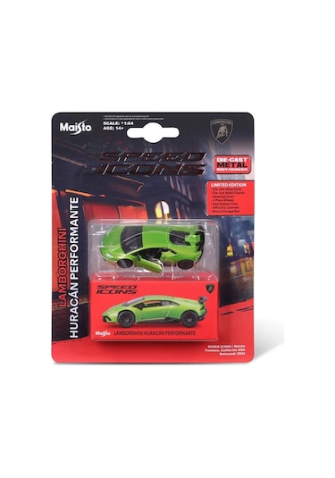 Maisto 1:64 Speed Icons - Lamborghini Huracan Performante Yeşil Çok Renkli