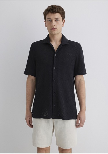 Mavi - Siyah Gömlek 0211598-71379 Siyah