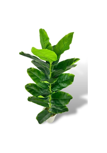 Yapay Çiçek Starliçe 80cm 23 Yapraklı Salon Çiçeği Beyaz Saksılı Yapay Bitki