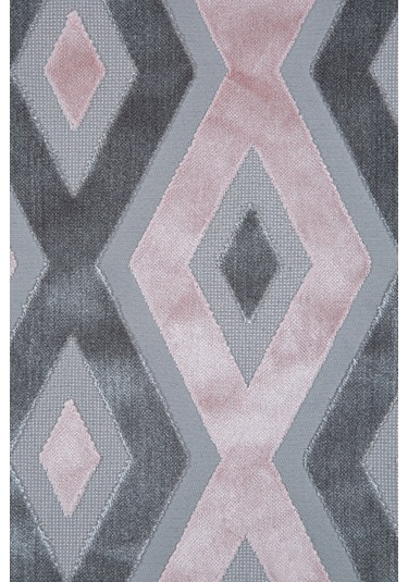 Kadife Kırlent Kılıfı Pembe Gri V1 40x40 Pembe - Gri