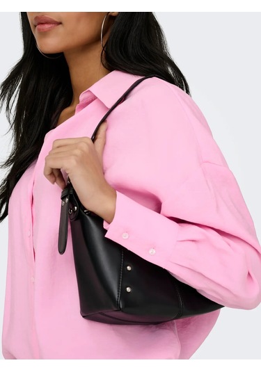Only Onlzazima L/s Loose Wvn Noos Kadın Gömlek 15272523 Pembe