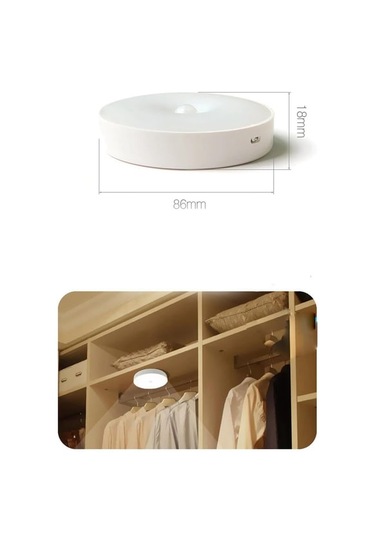 2 Adet Usb Şarjlı Akıllı Hareket Sensörlü Kablosuz Spot Led Lamba