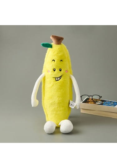 Evidea Soft Muz Figürlü Yastık - Sarı - 55x15 Cm Sarı