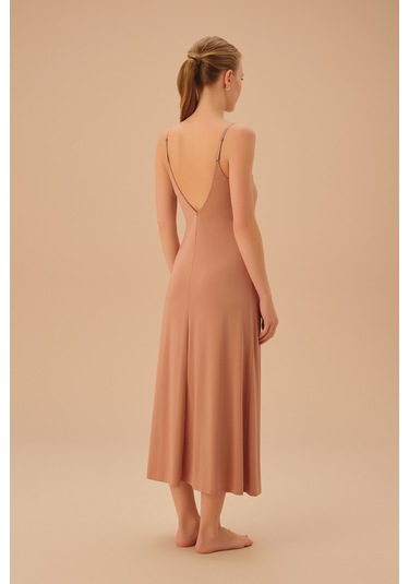 Suwen Swan Uzun Gecelik St4415613l023 Kahverengi