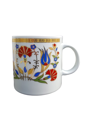 Armada Çini Prt 90 Altın Yaldızlı Lale Karanfil Çini Desenli Pors