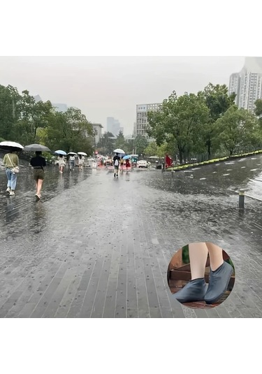 Willowhaven 5 Pairs Mixed Colors Su Geçirmez Lateks Ayakkabı Kılıfları Erkek Ve Kadın İçin Kalın Kaymaz Dayanıklı Altın