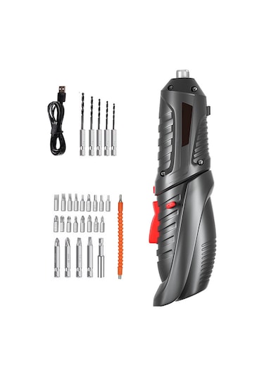 Symbee "3.6v Şarjlı Çok Fonksiyonlu Vidalama Seti - 25 Parça, Led Aydınlatmalı, 250 Rpm, 3.5nm Tork"