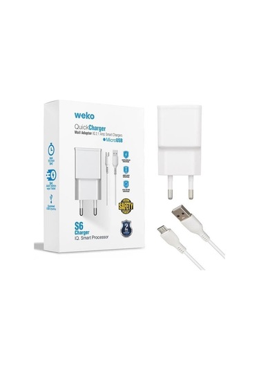 Weko Wk-21434 2.1 Amper Telefon Şarj Adaptörü + Micro Usb Kablo