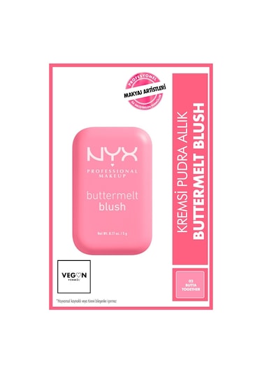 Nyx Professional Makeup Buttermelt Blush Kremsi Pudra Allık 02 Butta Together