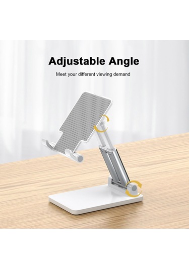 Springsun Ayarlanabilir Katlanabilir Telefon Tablet Desteği - Masaüstü Tutucu Ve Açı/yükseklik Ayarlı Evrensel Stand Siyah