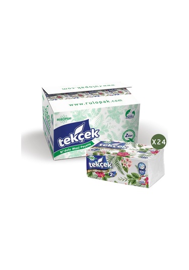 Rulopak Tekçek Bi'Dolu Maxi Peçete 2 Katlı 200 Yaprak 24'Lü Paket