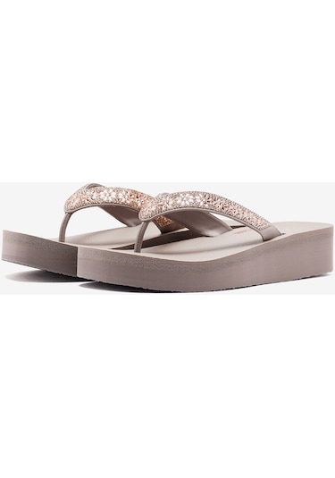 Skechers Vinyasa - Wild Daisies Kadın Bej Parmak Arası Terlik 119638 Tpe Bej
