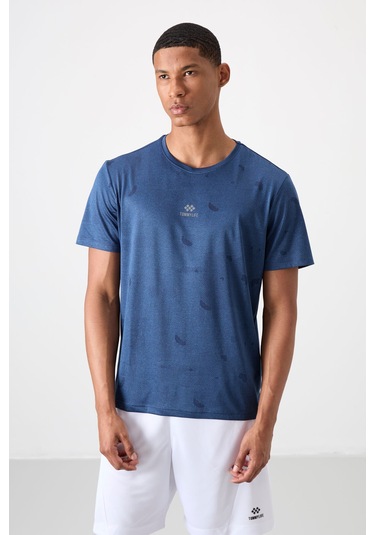 Tommy Life Parlament Polyester Jakarlı İnce Esnek Standart Fit Erkek T-shirt - 88397 001
