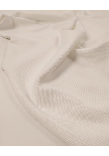 Beyaz Lacoste Görünümlü Örme Kumaş Esnek Tok Duruşlu Bluzluk & Elbiselik 140x220cm-11668