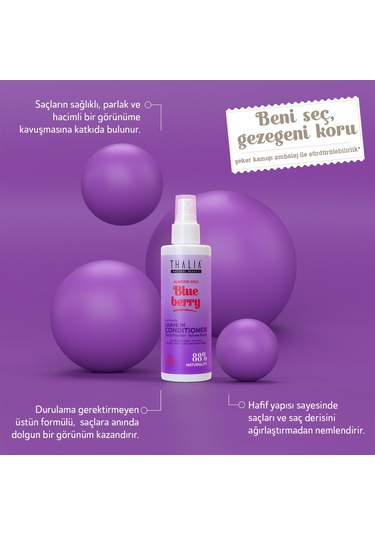 Thalia Badem Sütü & Yaban Mersini Özlü İnce Telli & Düz Saçlar Sıvı Saç Kremi 200 ML