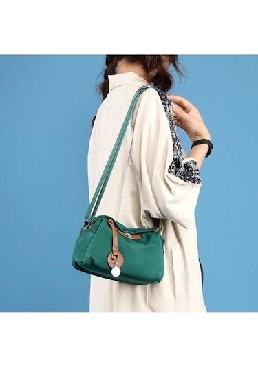 Tongxida Moda Omuz Çantası, Kadınlar İçin, Baskılı, Büyük Kapasite, Askılı, Konforlu, Naylon Yapım, Haki Geçirmez, Alışveriş Ç Haki