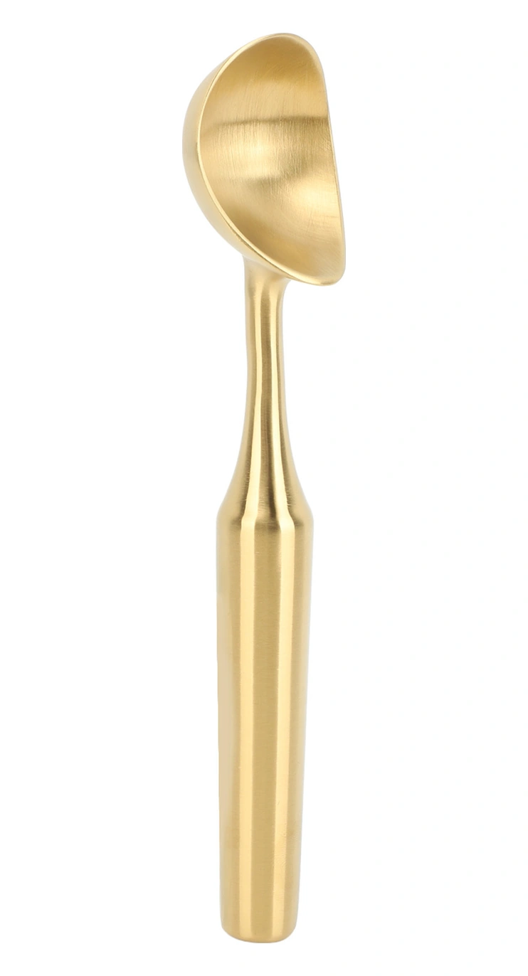 Konesam 304 Paslanmaz Çelik Dondurma Kaşığı - Uzun Kollü, Çabuk Temizlenir, Multifonksiyonel Toplama Aleti Kahverengi Altın