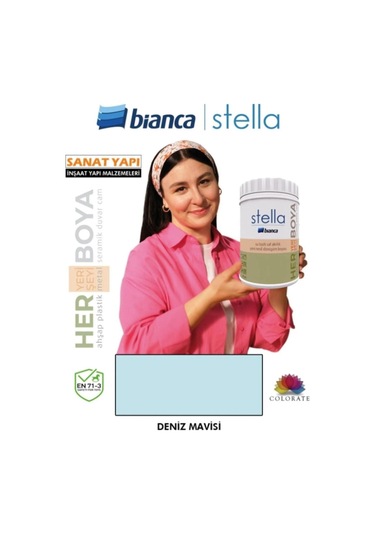 Stella Su Bazlı Akrilik Boya Deniz Mavisi Diğer