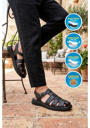Pierre Cardin Siyah Hakiki Deri Erkek Günlük Sandalet Pc-7462 M Pierre Cardin Siyah Hakiki Deri Erkek Günlük Sandalet Pc-7462 M