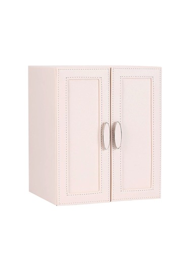 Dışı Deri İçi Kadife 5 Çekmeceli Takı Bijuteri Mücevher Kutusu Organizer Düzenleyici Krem İthal Ürün