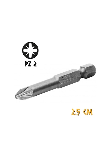 Kupa Tyson Bits Uç Seti 3 Parça - Ph2 - Pz2 - Ph2 Stoplu - 2.5 Cm.