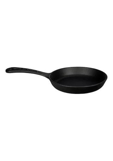 16 Cm Dökme Demir Mini Yuvarlak Saplı Tava 001 Siyah