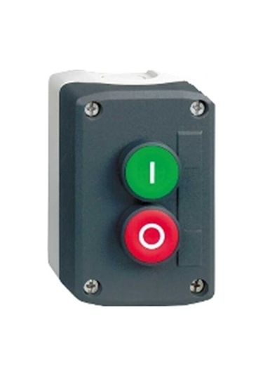 Schneider XALD213 Start Stop Butonu Kutusu (1-0) İşaretli Koyu Gri İstasyon - Yeşil Sıva Altı/kırmızı Sıva Altı Buton Ø22 yaylı dönüş