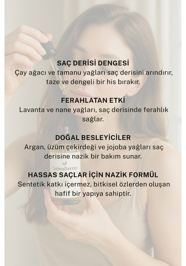 Calmaderma Kepek & Ferahlık 100 Ml - Çay Ağacı & Tamanu Saç Bakım Yağı