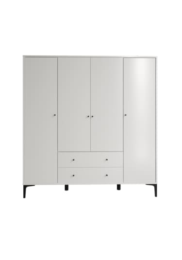 Focus White 4 Kapaklı,2 Çekmeceli Dolap/gardırop %100mdf