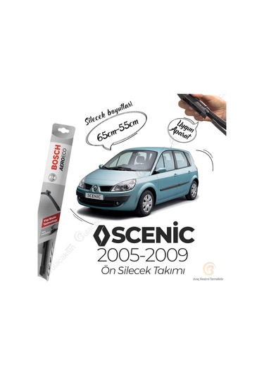 Renault Scenic Muz Silecek Takımı 2005-2009 Bosch Aeroeco