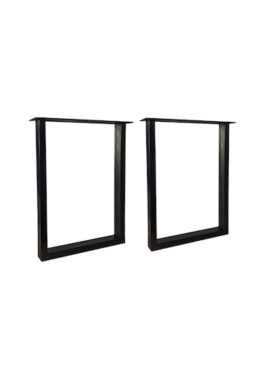 Bin1Fırsatt Metal Ayak Ahşap Masif Kütük Orta Yan Zigon Sehpa Bank Ayağı