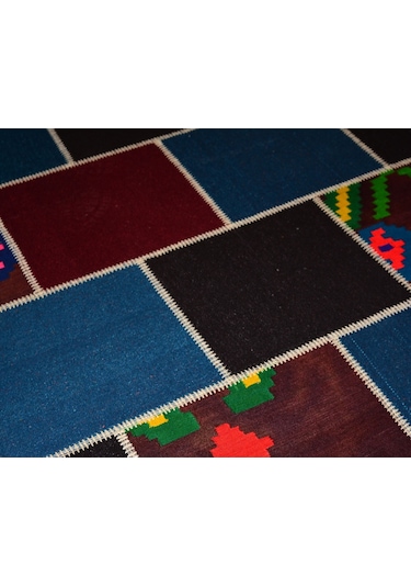 Patchwork El Örgüsü Anadolu Kilimi – Spring (425718334)