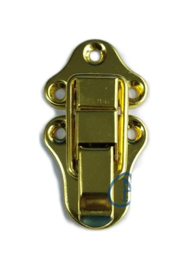 Sandık, Kutu Klipsi, Ön Kilidi - 72x40mm, Altın, 1 Adet Çok Renkli