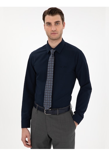 Pierre Cardin Erkek Lacivert Gömlek Basic 50307297-vr033 Lacivert
