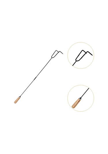 Dolıty Toz Alma Kancası Ahşap Saplı Dövme Demir Ateş Stil-b Stil B Çok Renkli