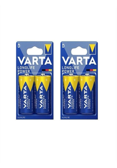 Varta 4920 Longlife Power Alkalin D Büyük Boy Pil 4'lü Paket