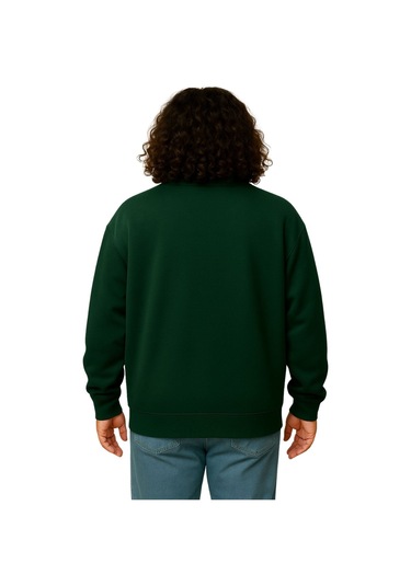 Erkek Büyük Beden 122-158 Kilo Arası İçin Uygun Pamuklu Geniş Kalıp Dik Yaka Fermuarlı Sweat Mont Koyu Yeşil Erkek Büyük Beden 122-158 Kilo Arası İçin Uygun Pamuklu Geniş Kalıp Dik Yaka Fermuarlı Sweat Mont Koyu Yeşil