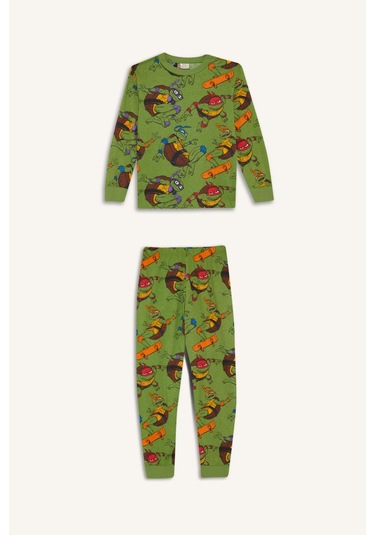 Defacto Erkek Çocuk Teenage Mutant Ninja Turtles:mutant Mayhem Pijama Takımı Uzun Kollu Üst Uzun Alt F3407a825augn75 Yeşil Defacto Erkek Çocuk Teenage Mutant Ninja Turtles:mutant Mayhem Pijama Takımı Uzun Kollu Üst Uzun Alt F3407a825augn75 Yeşil